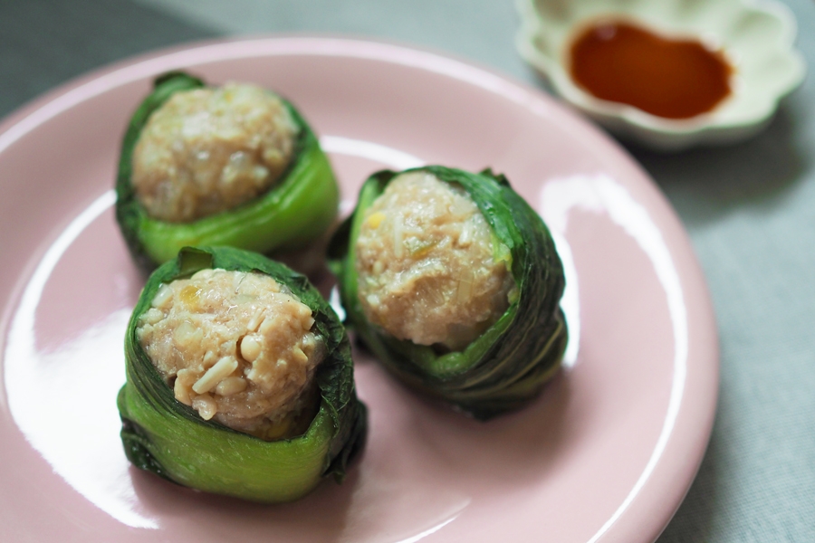 えのき入りチンゲン菜シュウマイ